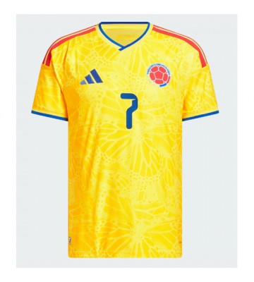 Colombia Luis Diaz #7 Hjemmebanetrøje VM 2026 Kortærmet